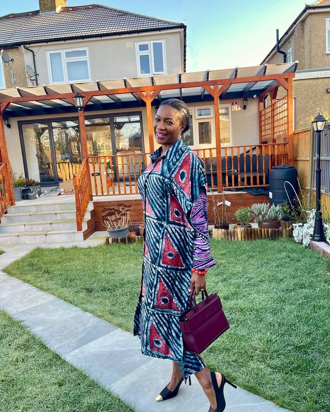 Azure Ankara Shirtdress