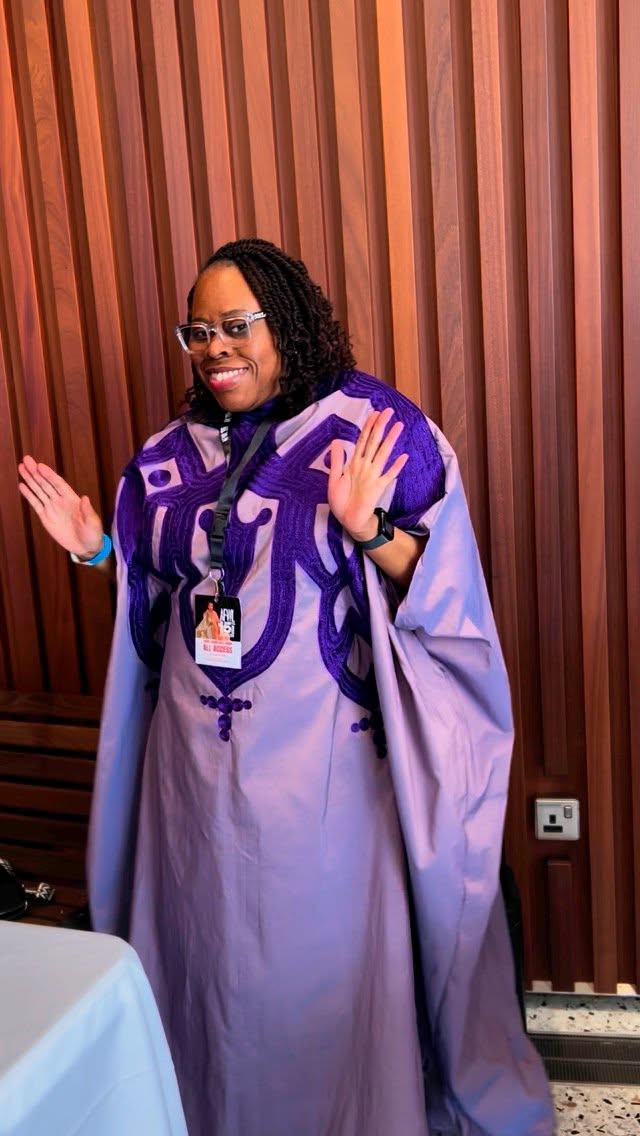 Violet Embroidered Agbada